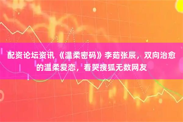 配资论坛资讯 《温柔密码》李茹张辰，双向治愈的温柔爱恋，看哭搜狐无数网友